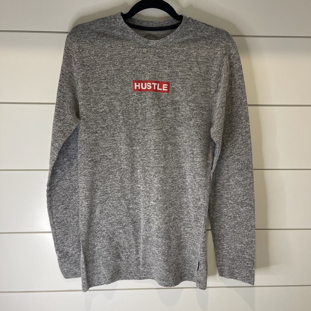 Dikotomy Standard Fit Men’s Long Sleeve T-shirt “Hustle” Size Medium